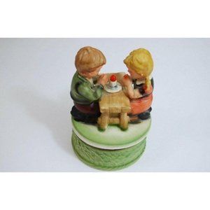 Vintage Children Praying Spinning Wheel Music‎ Box